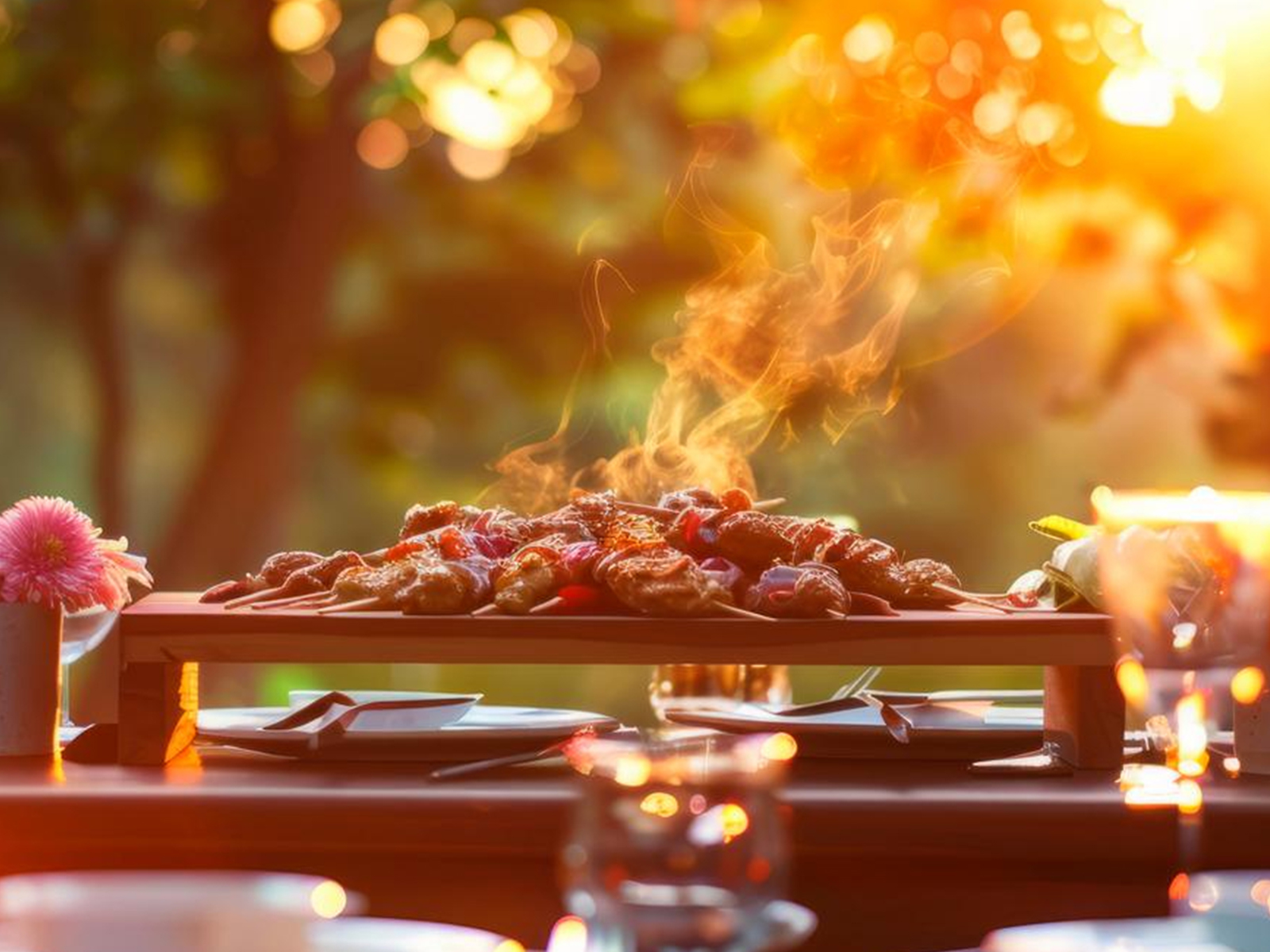Sundowner with a Seven-Course Meal — Food