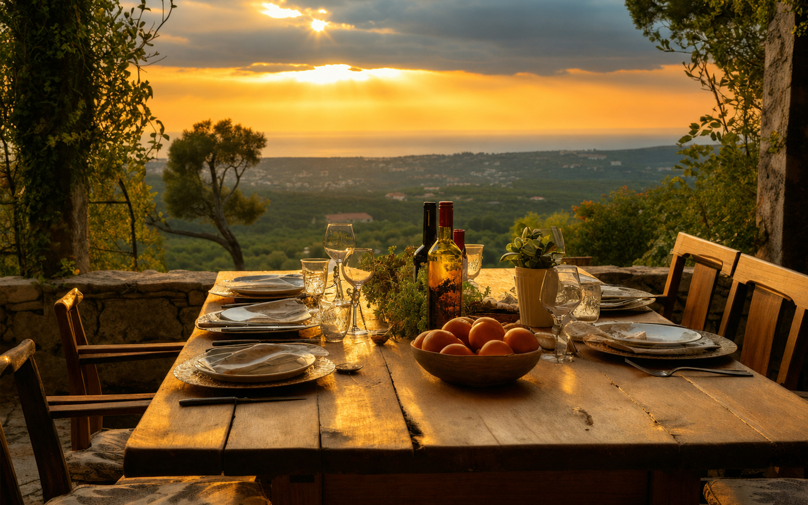Sundowner with a Seven-Course Meal